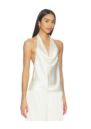 EB Denim Cassia Halter Tank Top in Ivory. Size L. Also in S.
