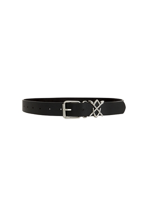 Daily Paper Shield Belt in Black.