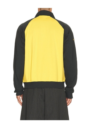 Daily Paper Dias Stacked Colour Blocking Track Jacket in Black,Yellow. Size L. Also in M, S, XL/1X.