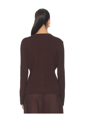 ALIGNE Ruby Knitted Cardigan in Chocolate. Size L. Also in XS, S, M, XL.