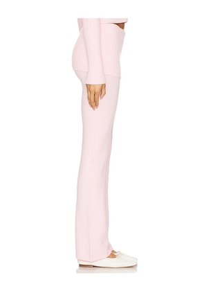 Frankies Bikinis Aimee Cloud Knit Pant in Pink. Size S. Also in XS, M.