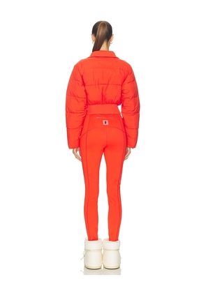 Free People x FP Movement Downhill Diva Ski Suit in Orange. Size L. Also in M, S, XS.