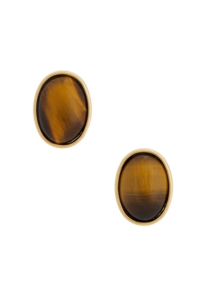 Jennifer Behr Elaine Earrings in Brown.