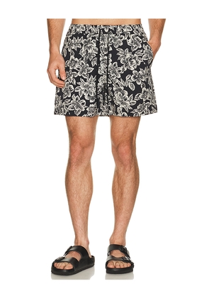 Fair Harbor Bungalow Swim Trunk in Black. Size L. Also in M, S, XL/1X.
