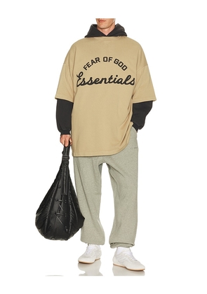 Fear of God ESSENTIALS Training 90's Short Sleeve Tee in Neutral. Size L. Also in XS, S, M, XL/1X, XXL/2X, XXXL/3X.