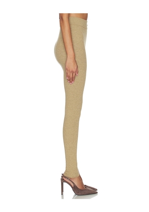 Fear of God ESSENTIALS Rib Knit Legging in Tan. Size L. Also in XS, S, M, XL.
