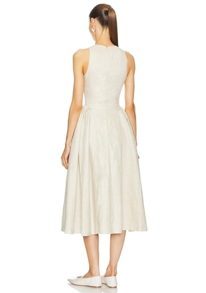LPA Seina Midi Dress in Neutral. Size L. Also in XXS, S, M.