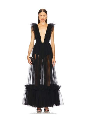 Michael Costello x REVOLVE Annistyn Gown in Black. Size M. Also in S.