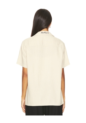 Motel Margarita Mallorca Button Up Shirt in Cream. Size S. Also in M.