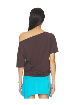 LIONESS Wildlands Tee in Chocolate. Size L. Also in S, XXS, XS, M, XL.