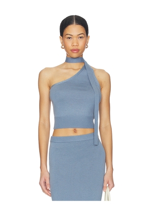 Lovers and Friends Genie One Shoulder Tank Top in Blue. Size L. Also in M, S, XL, XS, XXS.