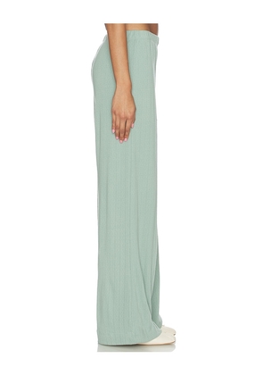 LESET Pointelle Boxer Pant in Teal. Size L. Also in M, S, XS.