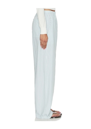 LESET Yoshi Stripe Wide Leg Pant in Mint. Size L. Also in XS, S.