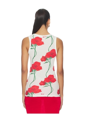 Kenzo Archive Rose Tank Top in White. Size L. Also in XS, S, M.
