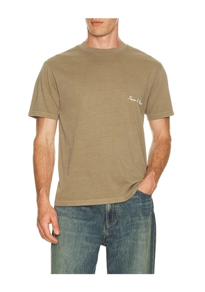 Museum of Peace and Quiet Signature T-Shirt in Taupe. Size L. Also in M, S, XL/1X, XS.