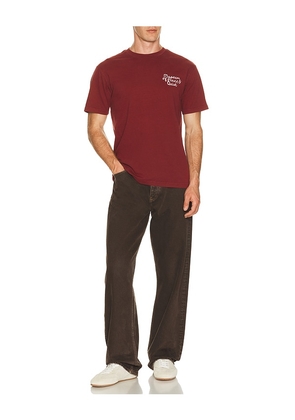 Museum of Peace and Quiet Scribble T-Shirt in Burgandy. Size L. Also in XS, S, M, XL/1X.