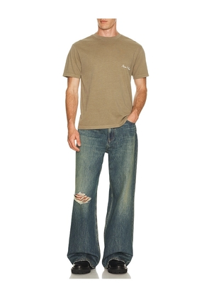 Museum of Peace and Quiet Signature T-Shirt in Taupe. Size L. Also in XS, S, M, XL/1X.