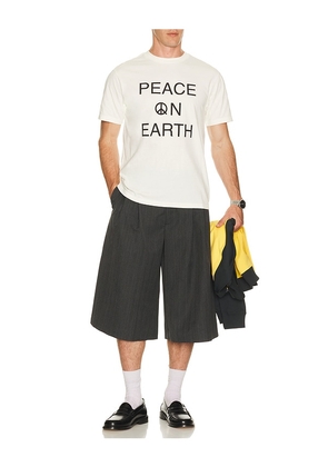 Museum of Peace and Quiet Earth T-Shirt in White. Size L. Also in XS, S, M.