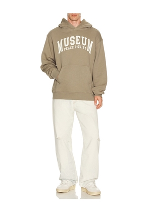 Museum of Peace and Quiet Umpq Hoodie in Taupe. Size L. Also in XS, S, M, XL/1X.