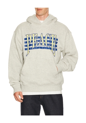 Museum of Peace and Quiet Seventies Hoodie in Grey. Size L. Also in M, S, XL/1X, XS.