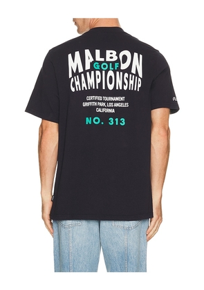 Malbon Bermuda Championship Tee in Navy. Size L. Also in S, M, XL/1X.