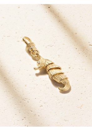Lucy Delius - Pot-belly Seahorse 14-karat Gold Diamond Pendant - One size