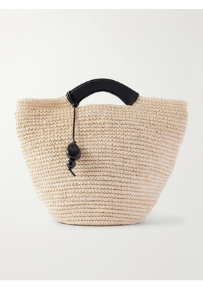 Hunting Season - Shopper Large Leather-trimmed Woven Raffia Tote - Neutrals - One size
