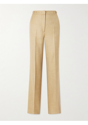 Gabriela Hearst - Vesta Wool, Silk And Linen-blend Flared Pants - Neutrals - IT36,IT38,IT40,IT42,IT44,IT46,IT48