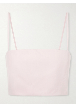 Gabriela Hearst - Nadir Cropped Cotton-poplin Top - Pink - IT36,IT38,IT40,IT42,IT44,IT46