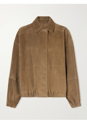 Brunello Cucinelli - Paneled Suede Bomber Jacket - Brown - IT36,IT38,IT40,IT42,IT44,IT46,IT48