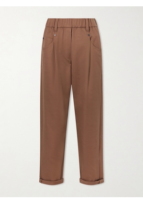 Brunello Cucinelli - Cotton-blend Twill Straight-leg Pants - Brown - IT36,IT38,IT40,IT42,IT44,IT46,IT48,IT50