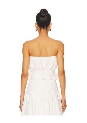 SNDYS Nesa Strapless Top in White. Size L. Also in M, S, XL, XS, XXL.