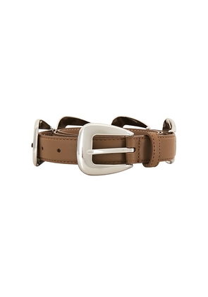 ROKH Multi Buckle Belt in Tan.
