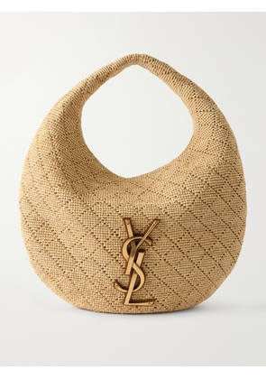 SAINT LAURENT - Woven Raffia Shoulder Bag - Neutrals - One size