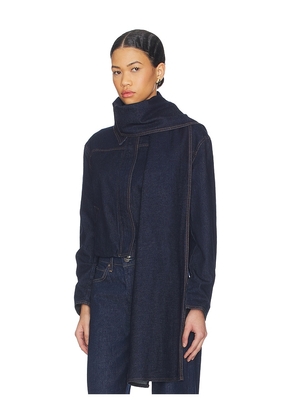 SELMACILEK Frosted Denim Jacket in Blue. Size L. Also in XS, S, M.