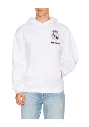Real Madrid Major Hoodie in White. Size L. Also in M, XL/1X.