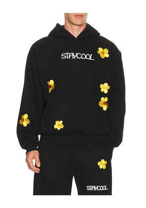 Stay Cool Sunflower Hoodie in Black. Size L. Also in M, S, XL/1X.