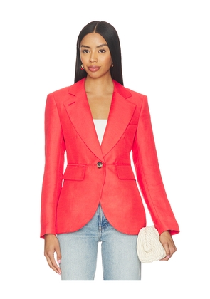 Smythe Seamed Blazer in Red. Size 0. Also in 2, 4, 6, 8.