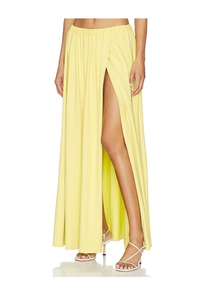 Susana Monaco High Slit Wrap Skirt in Yellow. Size L. Also in S, M, XL.