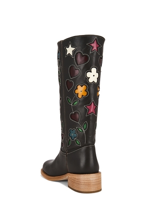 Steve Madden Riggs Floral Boot in Brown. Size 10. Also in 5.5, 6, 6.5, 7, 7.5, 8, 8.5, 9, 9.5, 11.