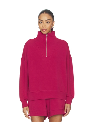 Varley Hawley Half Zip Sweater in Burgundy. Size L. Also in M, S, XL, XS.