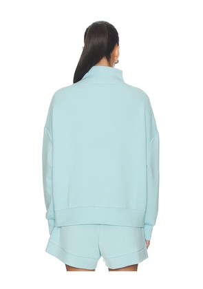 Varley Hawley Half Zip Sweater in Baby Blue. Size L. Also in XS, S, M.