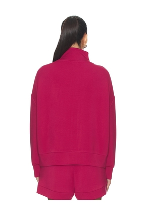 Varley Hawley Half Zip Sweater in Burgundy. Size L. Also in XS, S, M, XL.