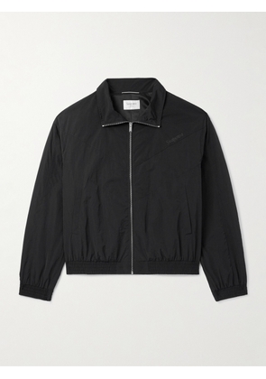 SAINT LAURENT - Logo-Embroidered Shell Bomber Jacket - Men - Black - IT 50