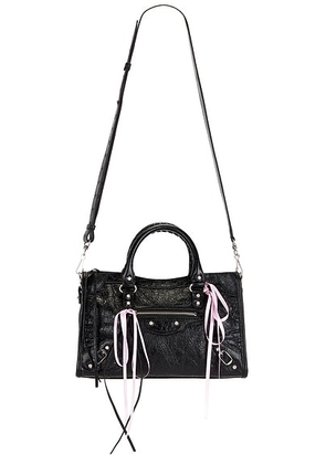 Balenciaga Le City Small Bag in Black & Petal Pink - Black. Size all.