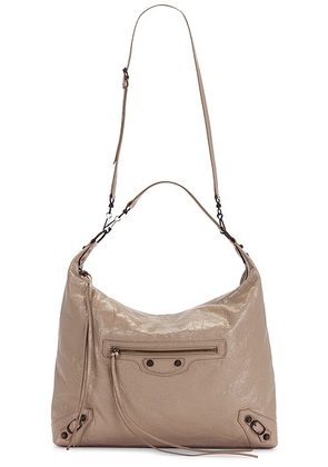 Balenciaga Le City Medium Hobo Bag in Sesame - Taupe. Size all.