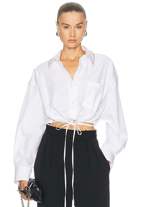 Alexander Wang Wrap Shirt in White - White. Size XS (also in S, M, L).
