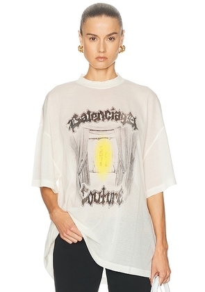 Balenciaga Short Sleeve T-Shirt in Cream - White. Size XS (also in L, S).