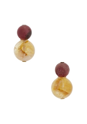 Jennifer Behr Cara Earrings in Citrine Multi - Brown,Mustard. Size all.