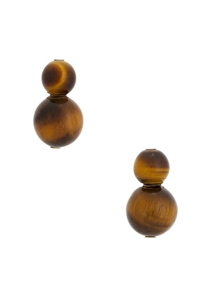 Jennifer Behr Cara Earrings in Tiger's Eye - Brown. Size all.